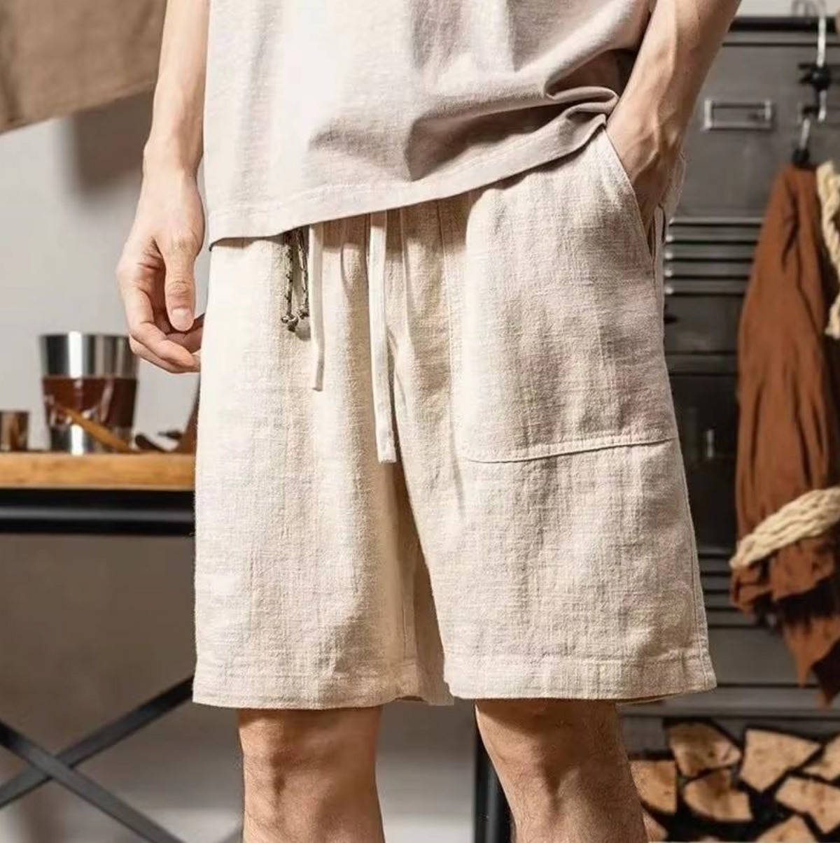 Men’s Japanese-Style Cotton Trousers